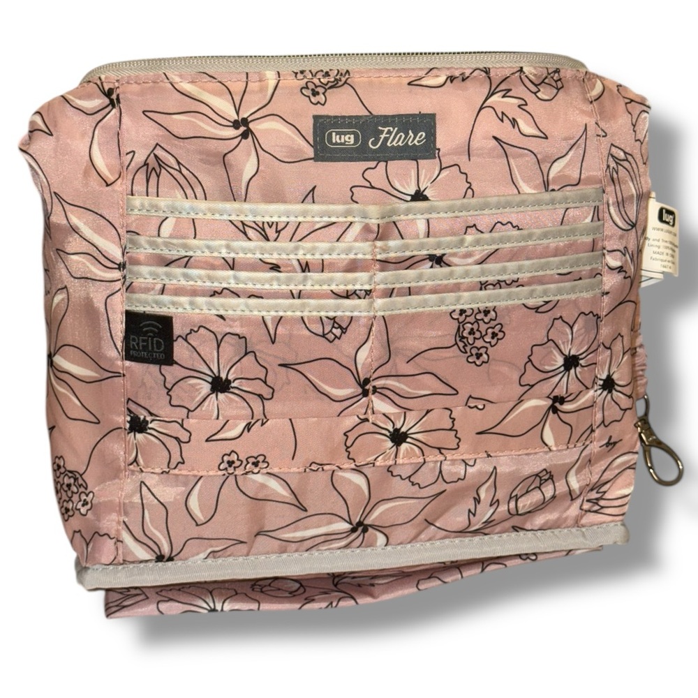 🤍Lug Flare 2 Crossbody bag with 2 straps Silver Quilted RFID - Picture 15 of 15